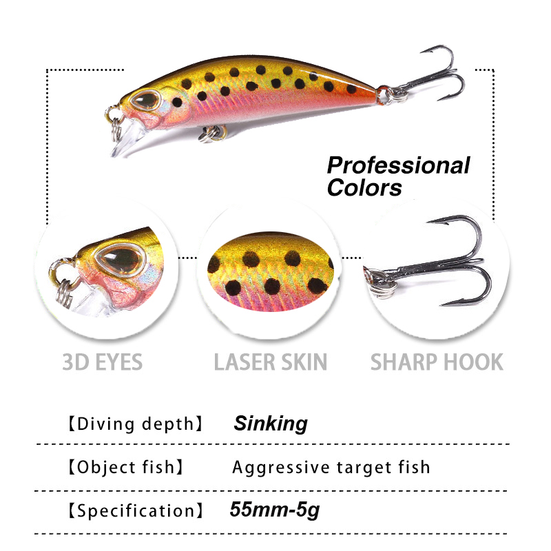 WESTBASS 1PX Micro Minnow Lure – Fishing Lure Crankbait recenzja i cena