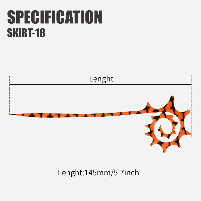 TEASER 5 szt. SKIRT-18 145mm S – Fishing Lure Jig recenzja i cena