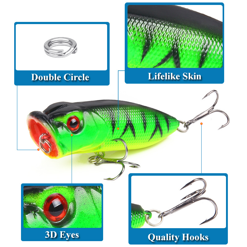 6 sztuk 6 kolorów (w torebce O – Fishing Lure Popper recenzja i cena